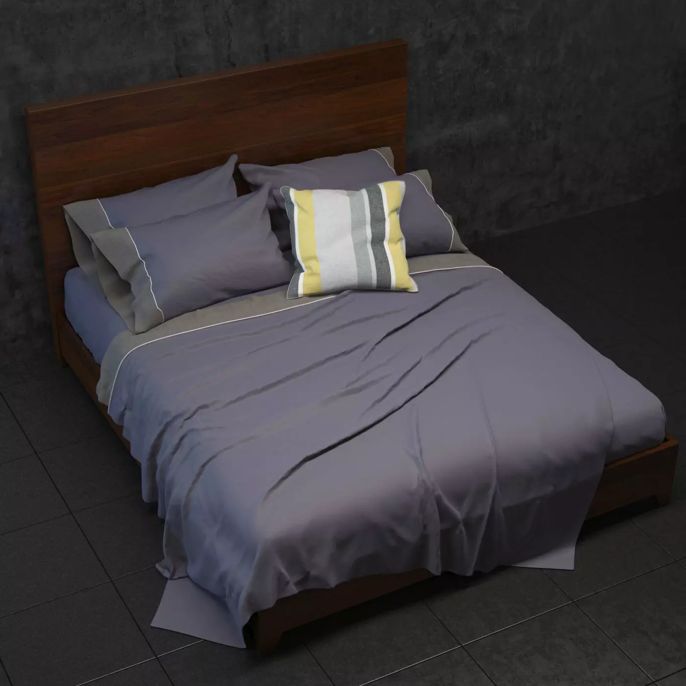 H61F Bedframe 3D model_0