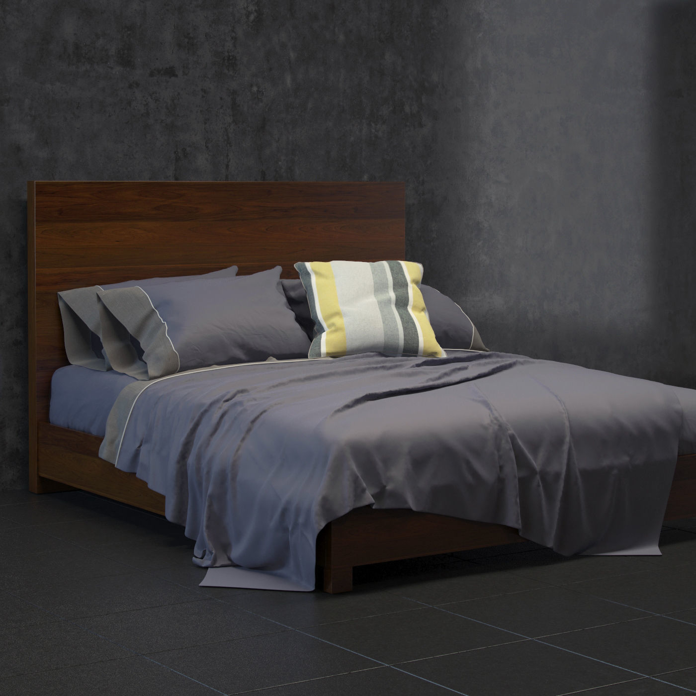 H61F Bedframe 3D model_1
