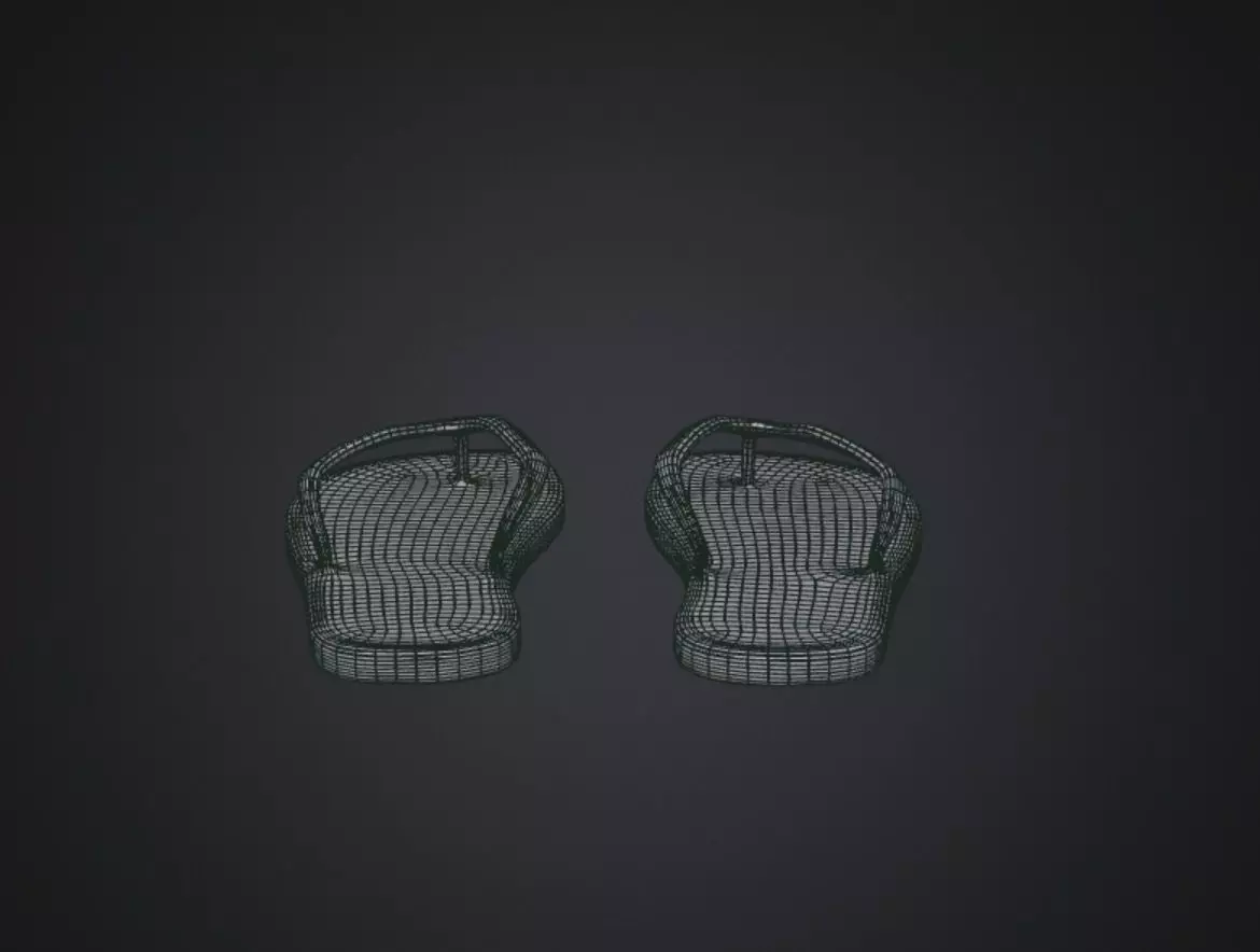 Flip Flop Lowpoly perfect Quad mesh Low-poly 3D model_3