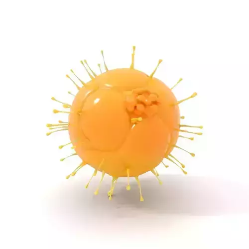 Yellow Spiky Sphere model pack Low-poly 3D model