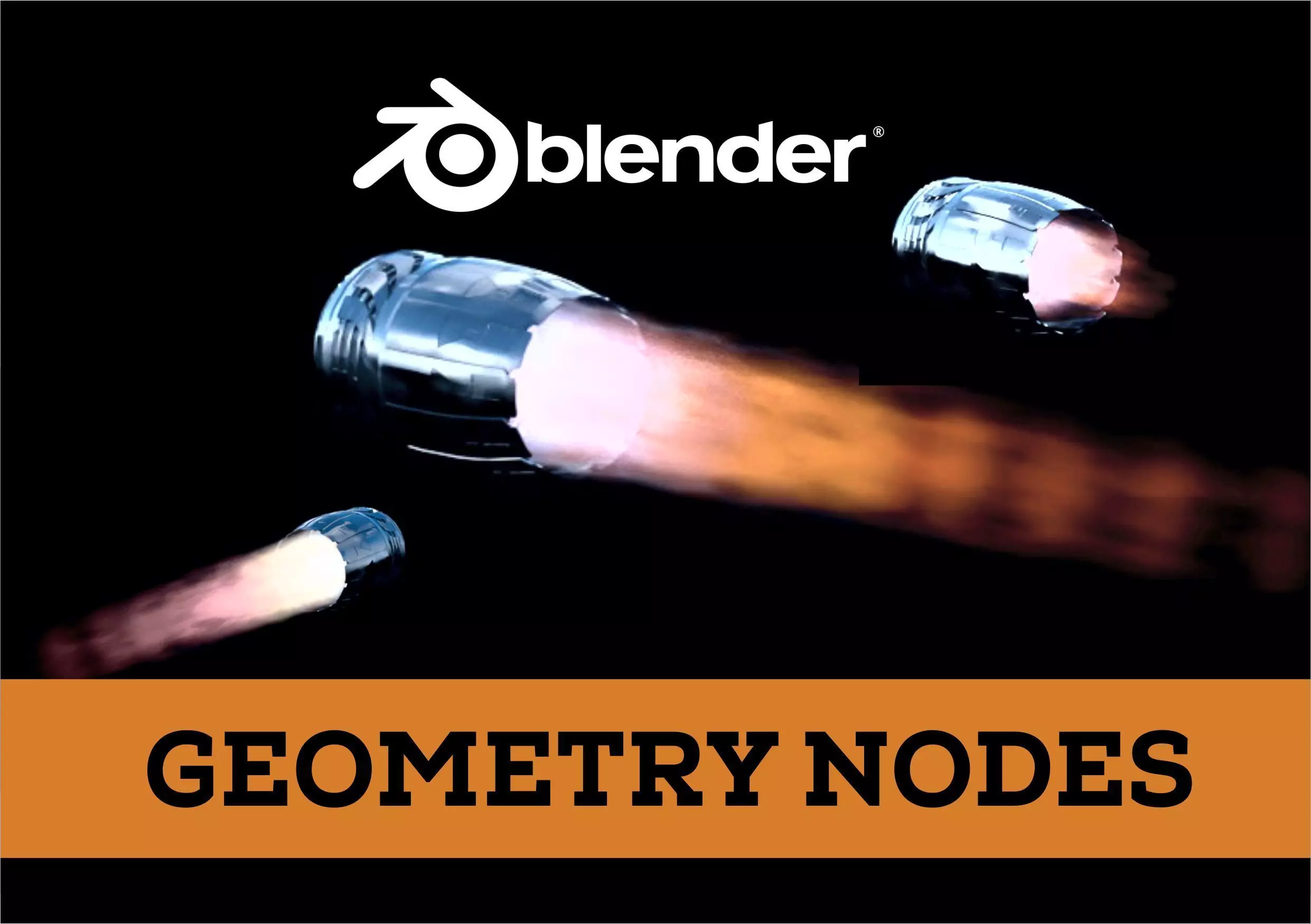 After Burner Geometry Nodes Low-poly 3D model