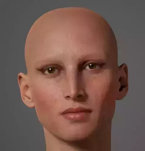 3D Female Face 4k