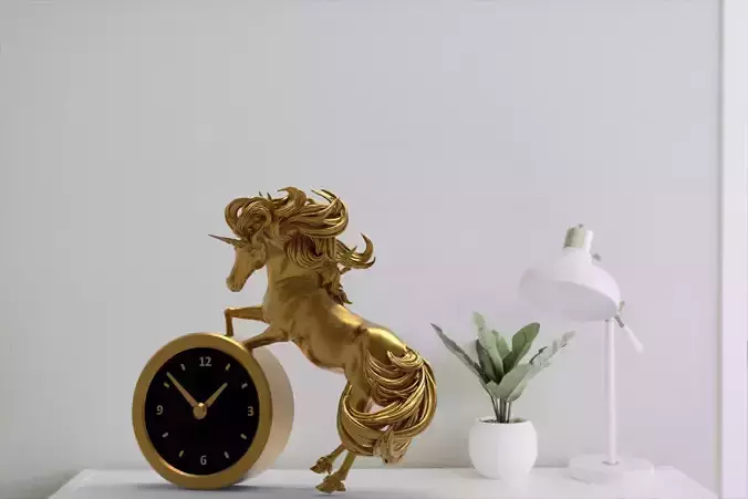 Unicorn Desk Clock