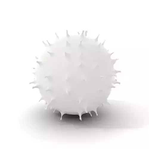 Spiky White Sphere model pack Low-poly 3D model