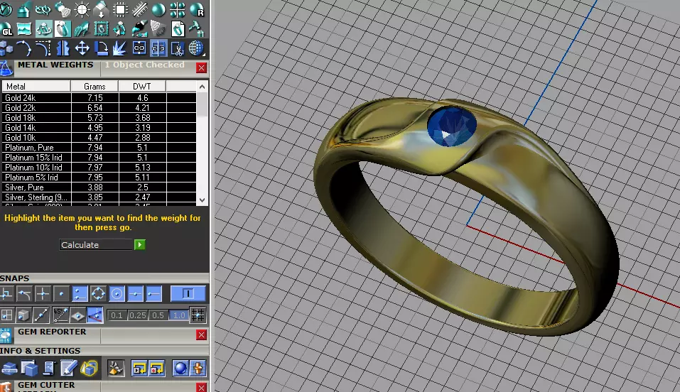 dew drop diamond gold ring 3D print model_8