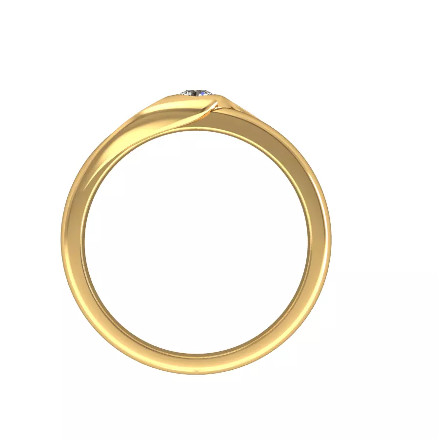 dew drop diamond gold ring 3D print model_3