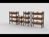 Bakery display shelves 3D model_1