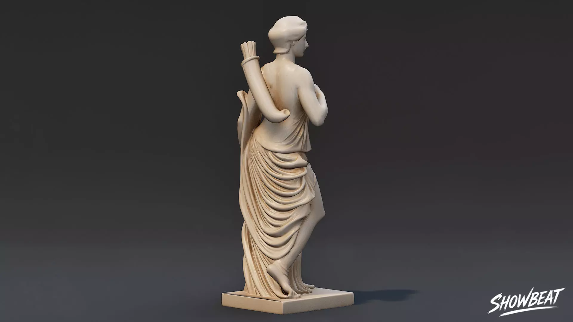 Artemis Statue Low-poly 3D model_3