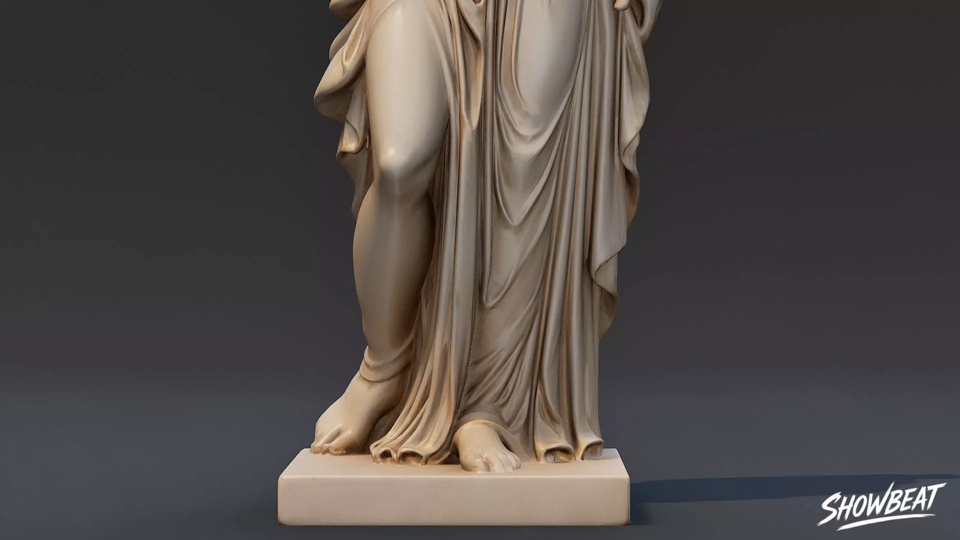 Artemis Statue Low-poly 3D model_6