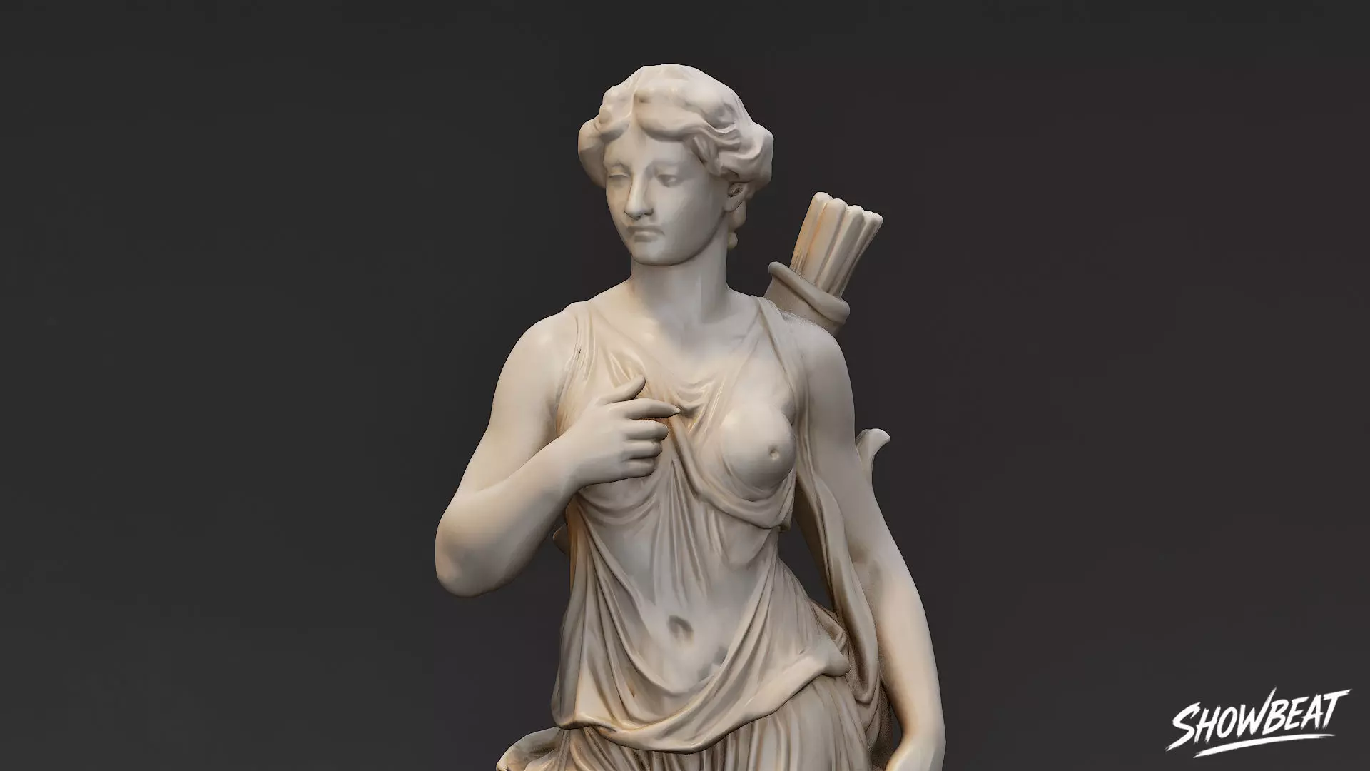 Artemis Statue Low-poly 3D model_5