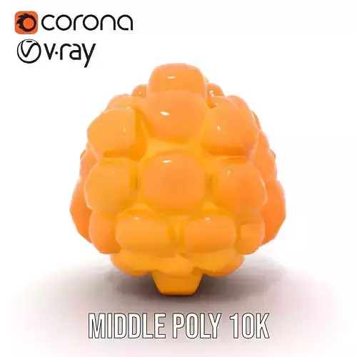 Golden Honeycomb model pack Low-poly 3D model 6