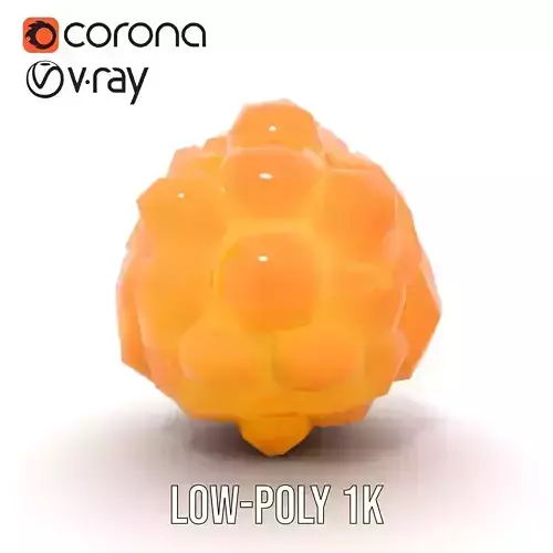 Golden Honeycomb model pack Low-poly 3D model 7