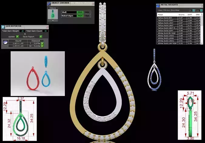 Womens Jewelry stl 3dm Plaque model jp0346 3D print model