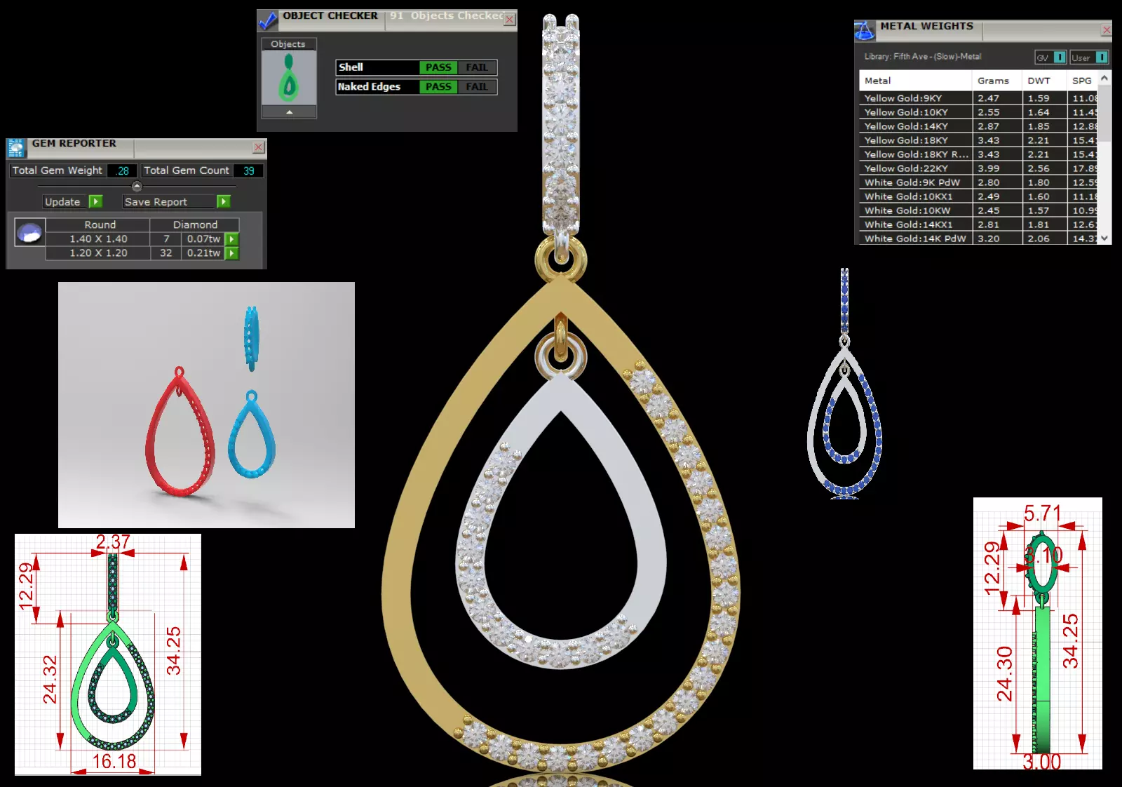 Womens Jewelry stl 3dm Plaque model jp0346 3D print model