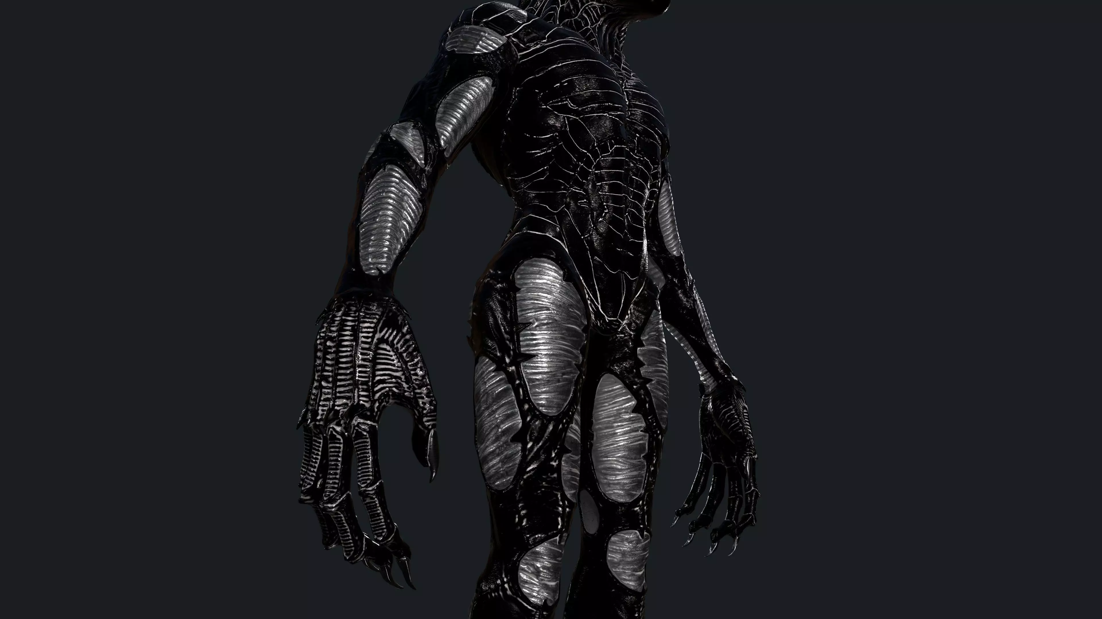 Alien 1 Low-poly 3D model_9