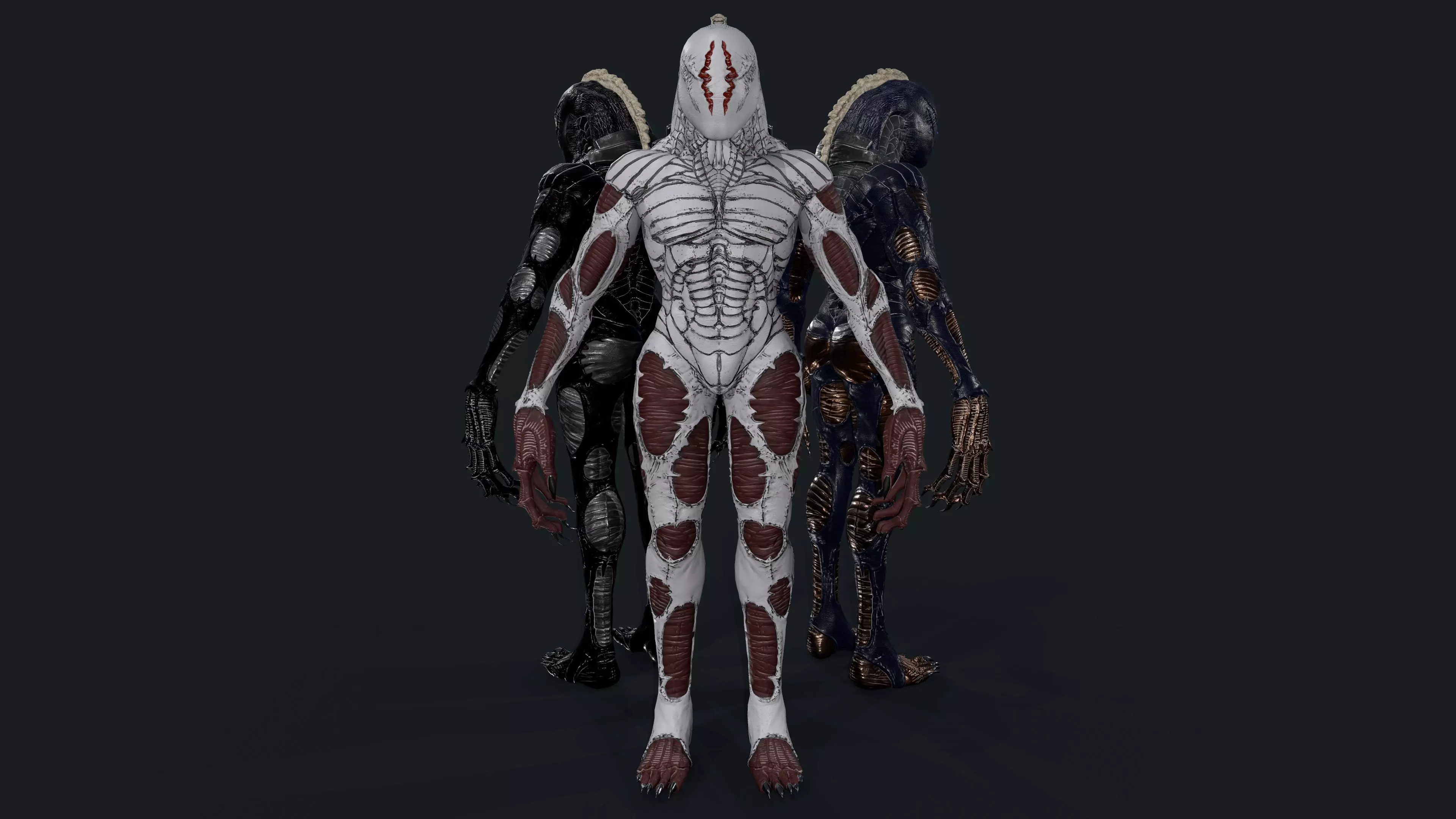 Alien 1 Low-poly 3D model_7