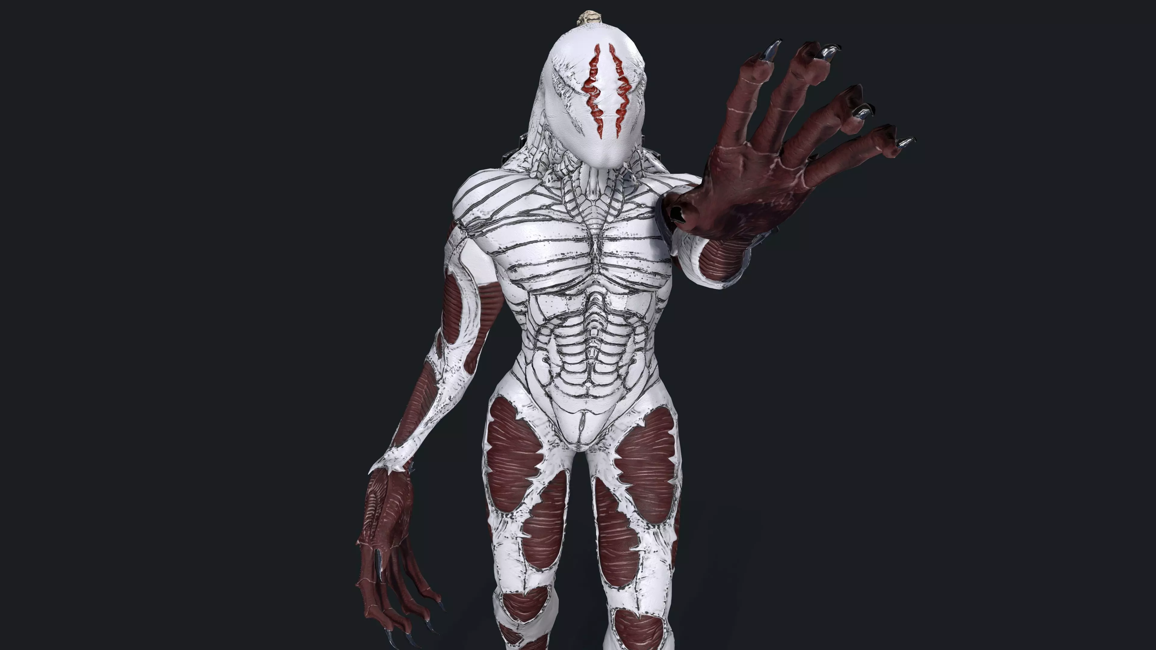 Alien 1 Low-poly 3D model_12