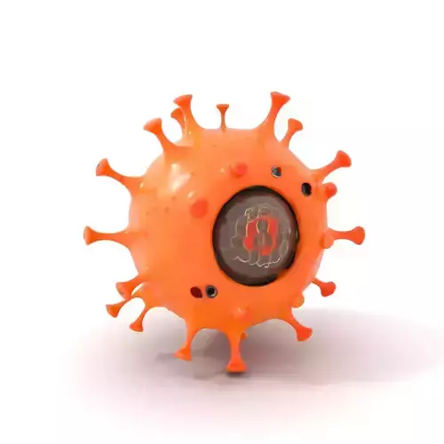 Spiky Orange Sphere model pack Low-poly 3D model