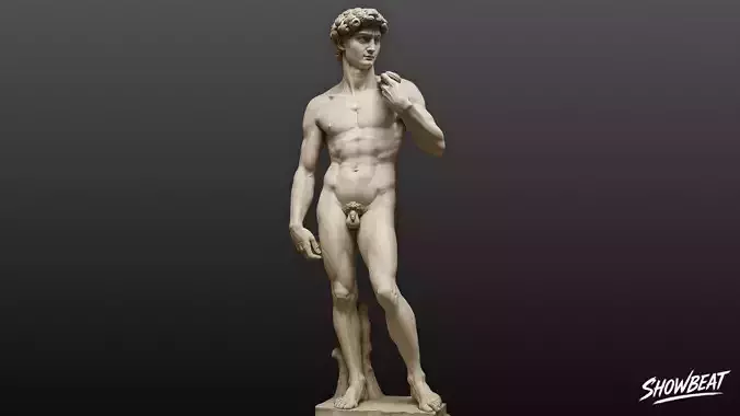 David Statue Low-poly 3D model