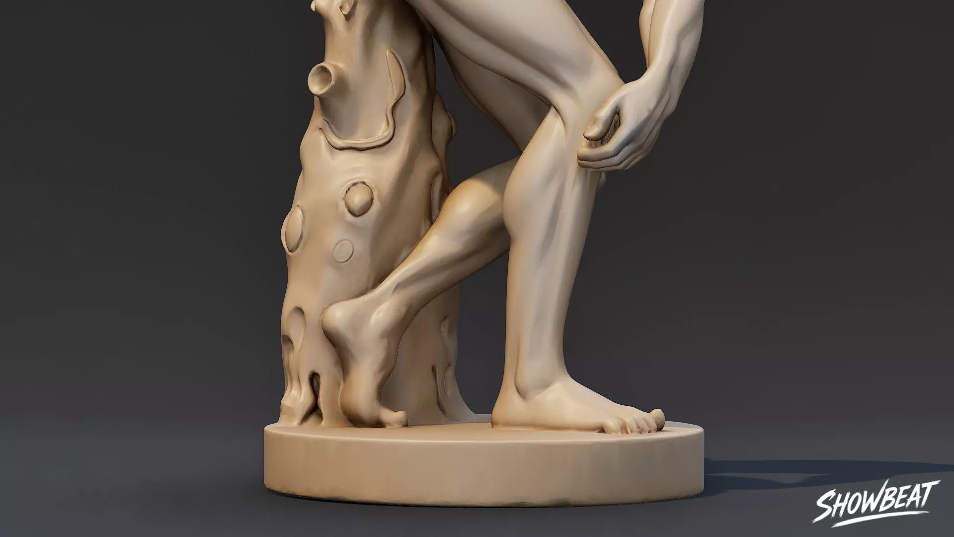 Discobolus Statue Low-poly 3D model_6