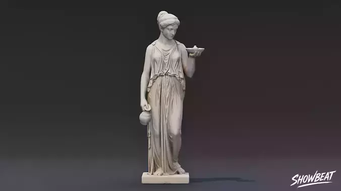Hygieia Statue Low-poly 3D model
