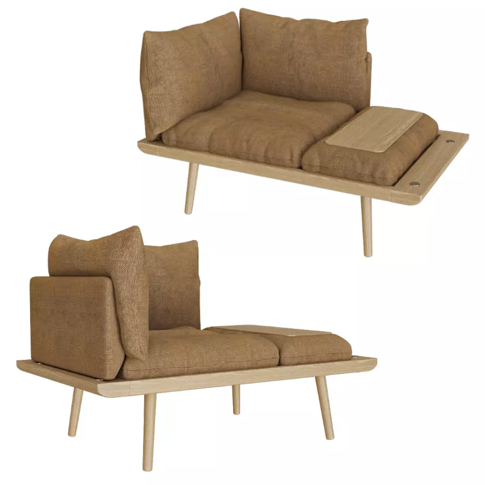 Sofa Lounge Around Low-poly 3D model