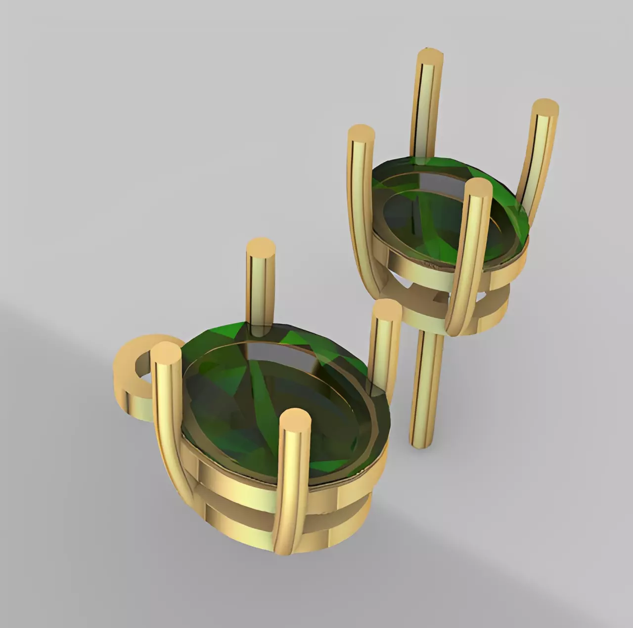 Oval Earring and Pendant 3D print model_2