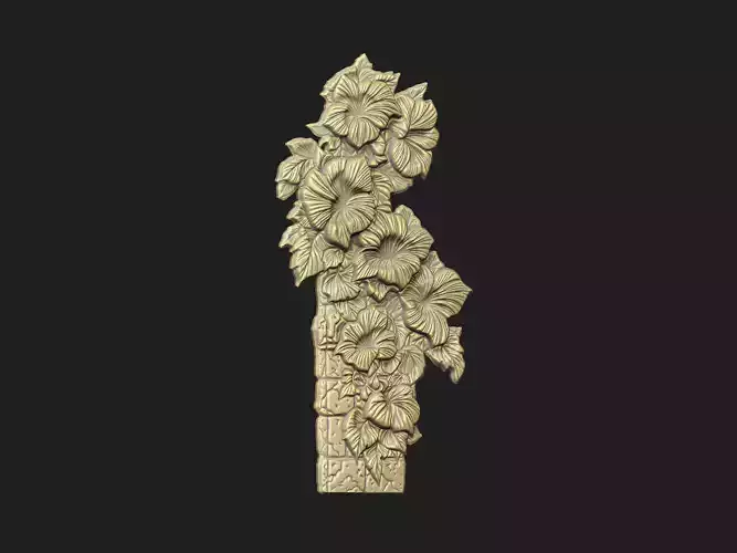 Floral panel wall plaster cnc laser aspire artcam carving 3D print model
