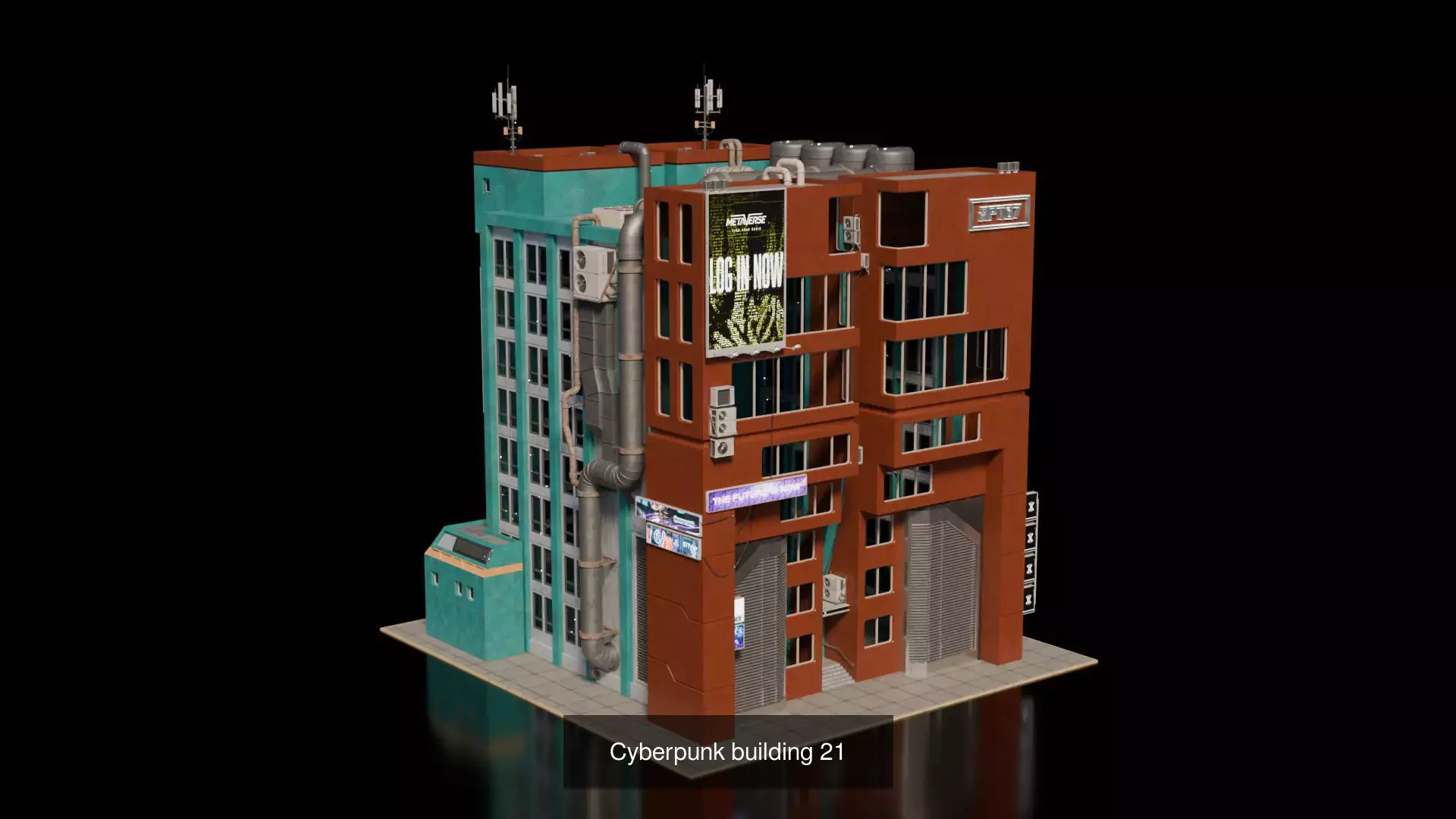 Cyberpunk building  3D Model Collection_23