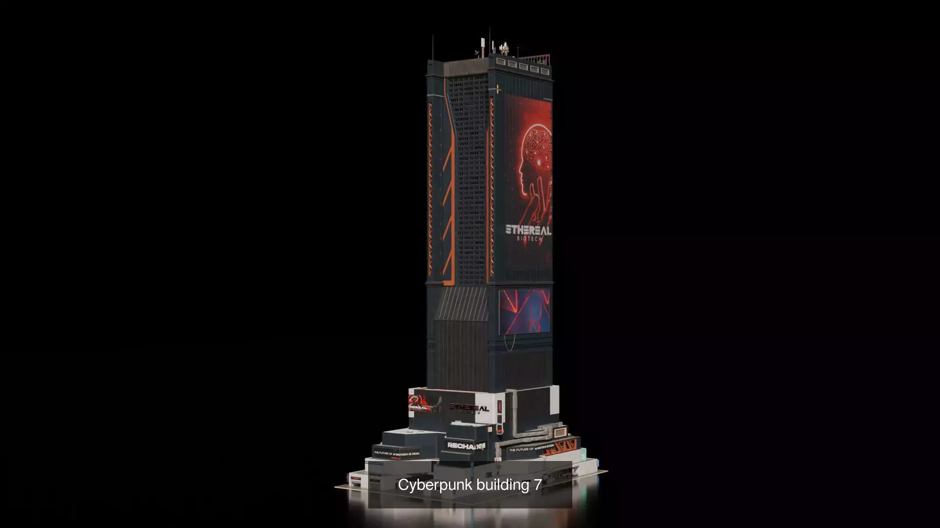 Cyberpunk building  3D Model Collection_9