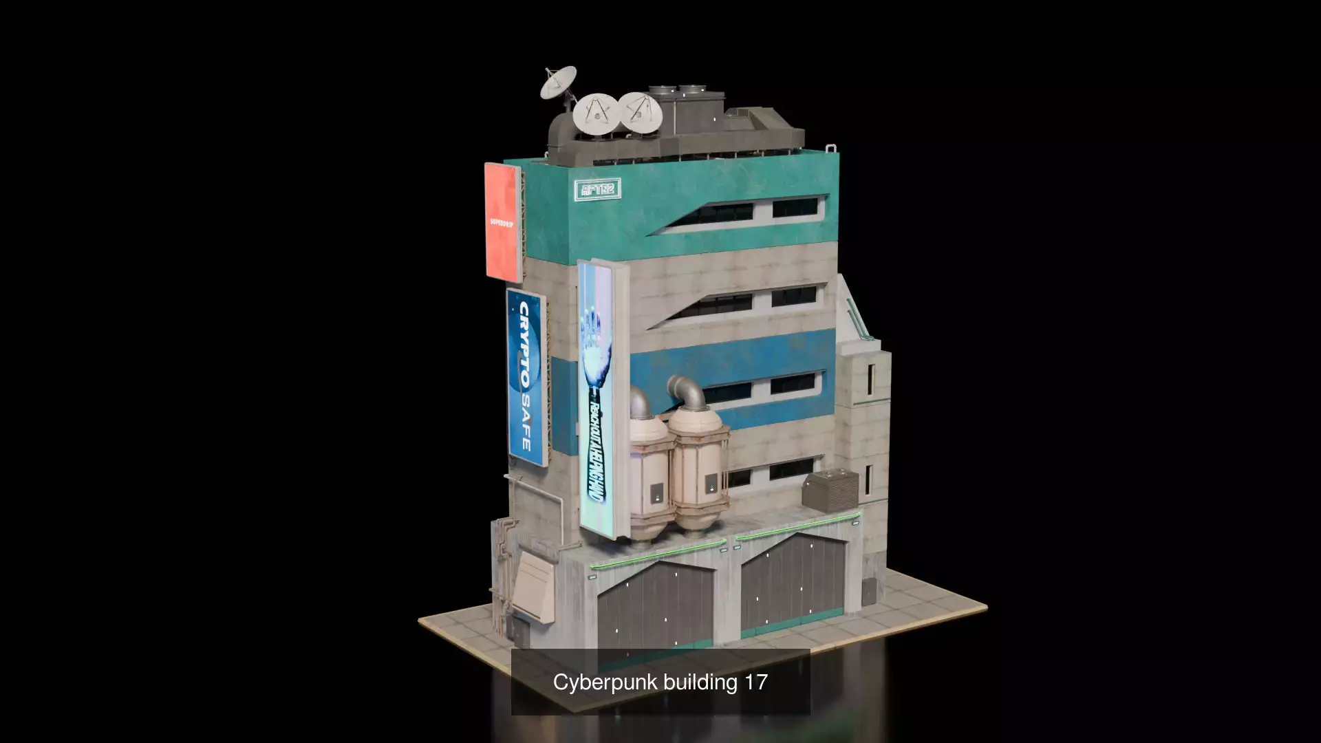 Cyberpunk building  3D Model Collection_19