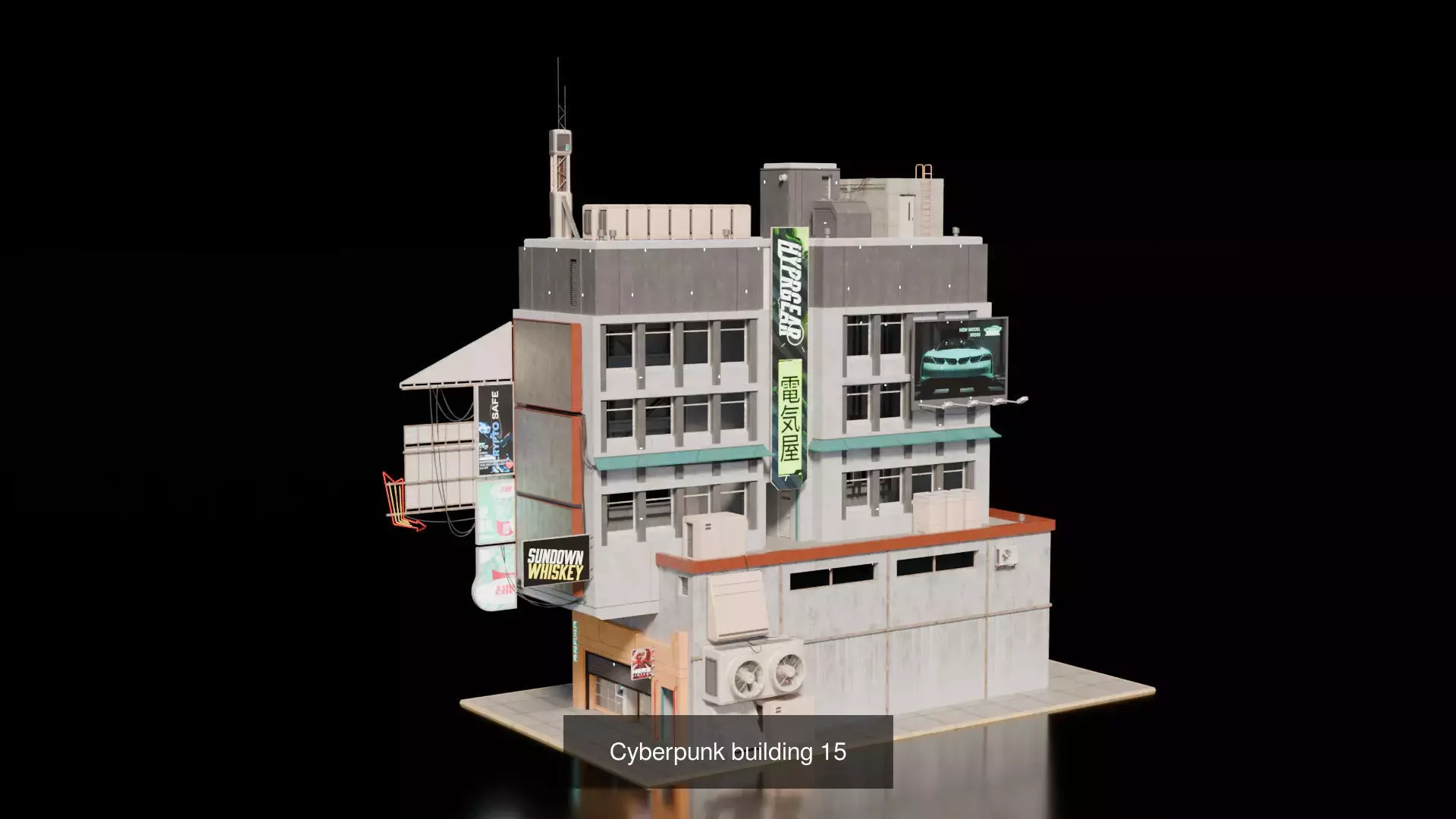 Cyberpunk building  3D Model Collection_17