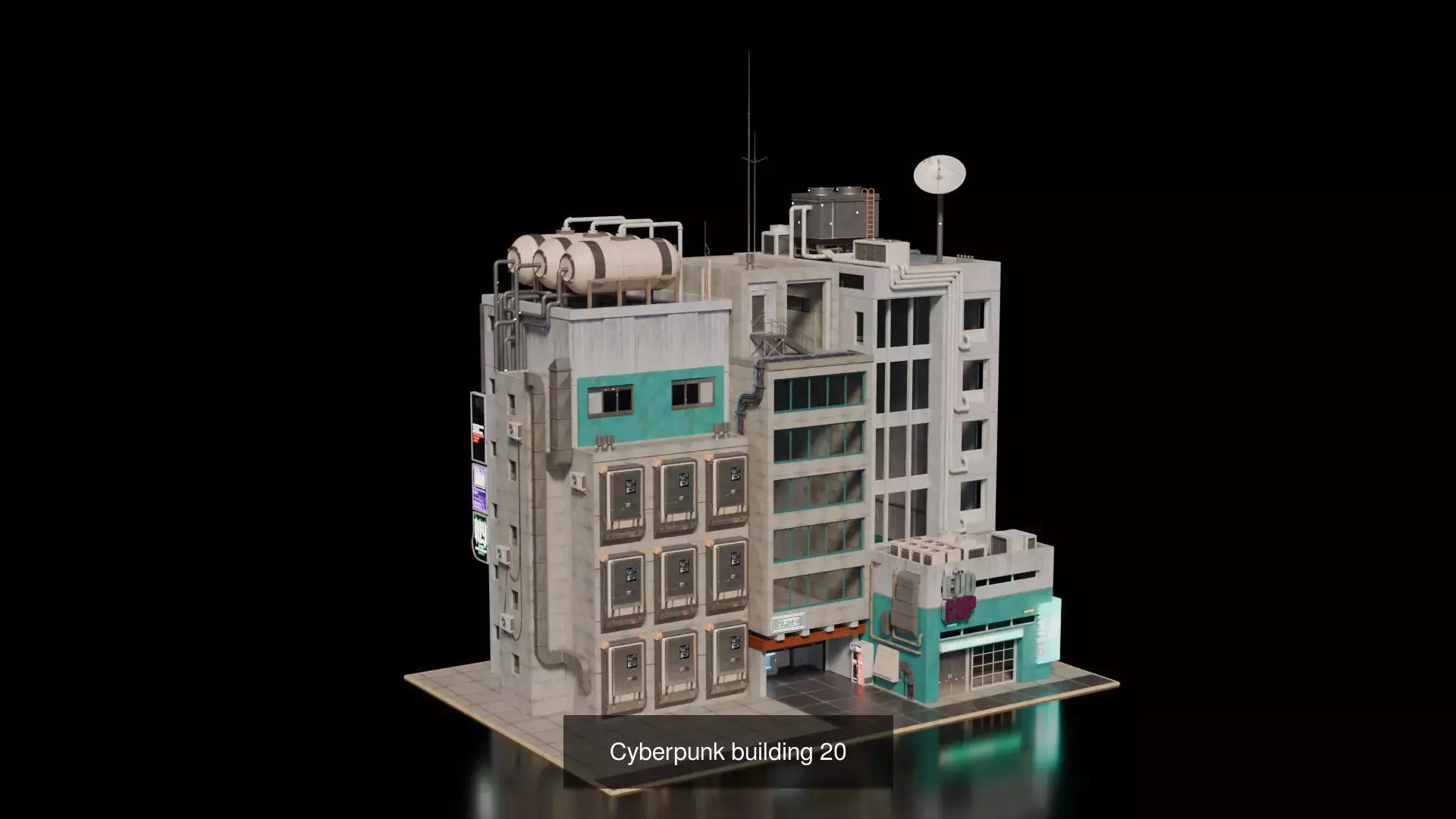 Cyberpunk building  3D Model Collection_22