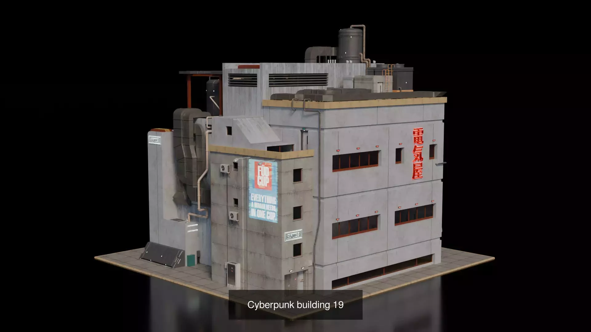 Cyberpunk building  3D Model Collection_21