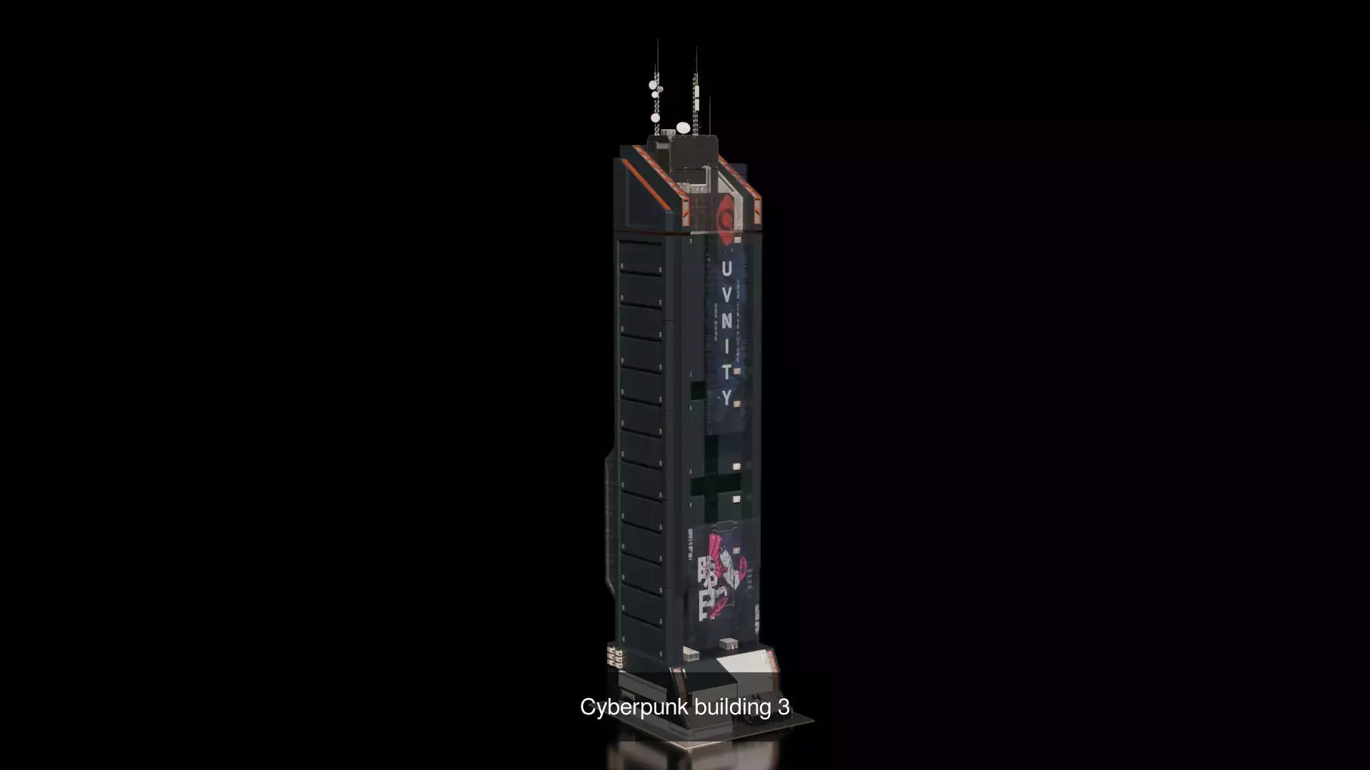 Cyberpunk building  3D Model Collection_5