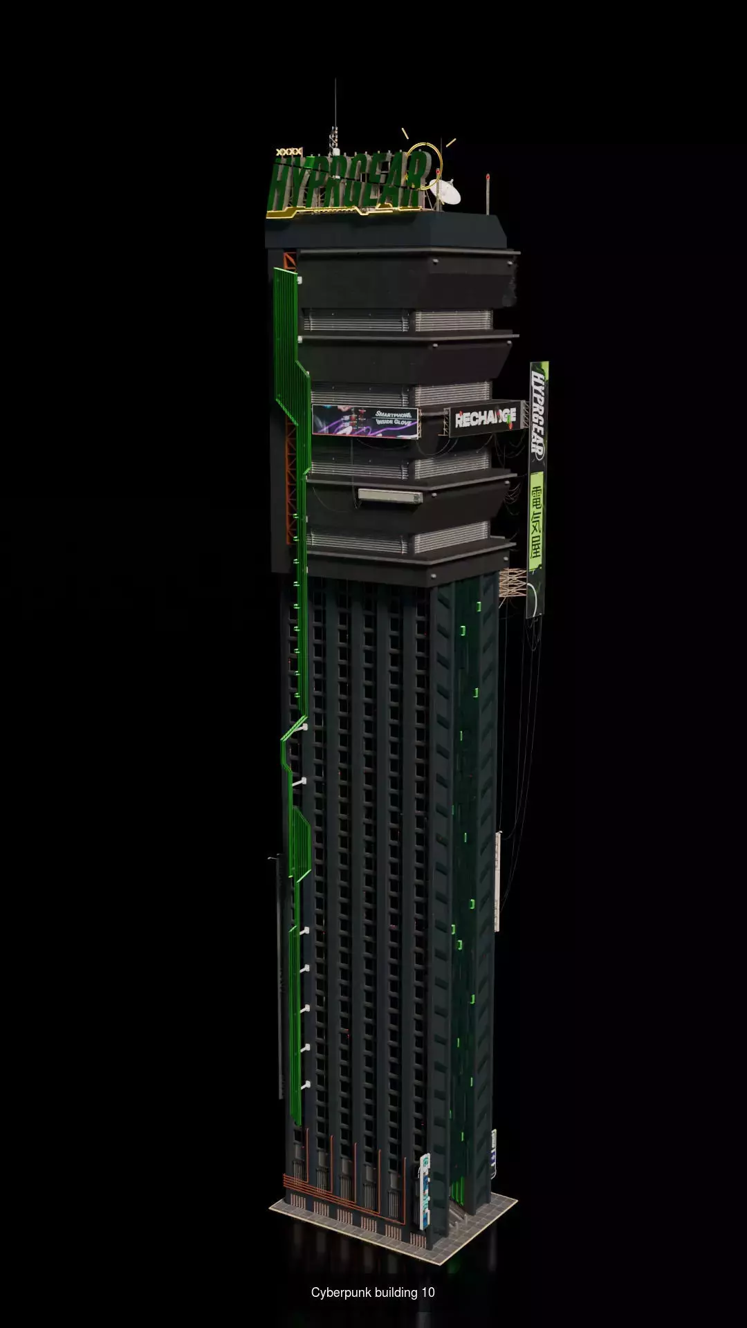 Cyberpunk building  3D Model Collection_12