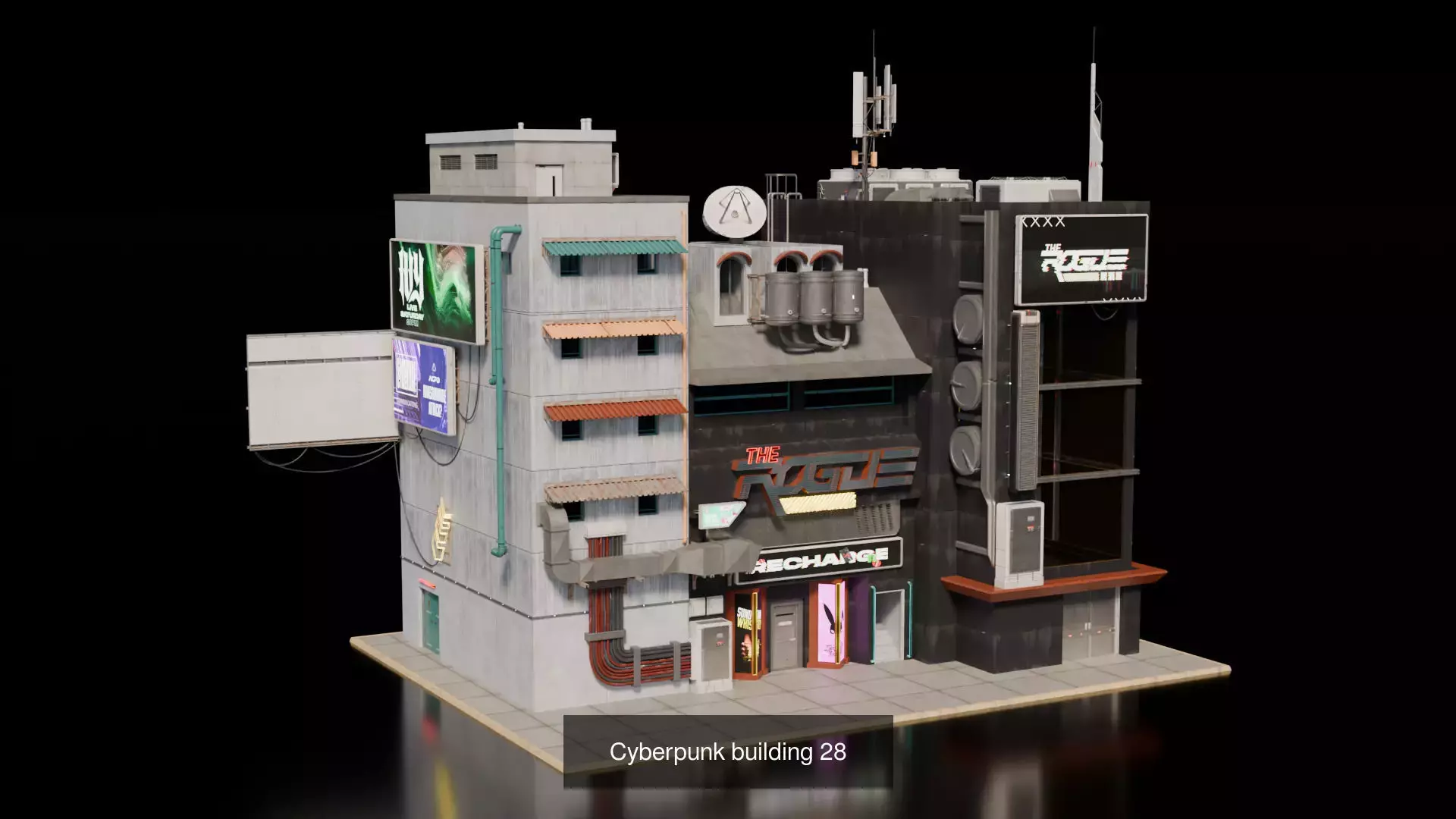 Cyberpunk building  3D Model Collection_30