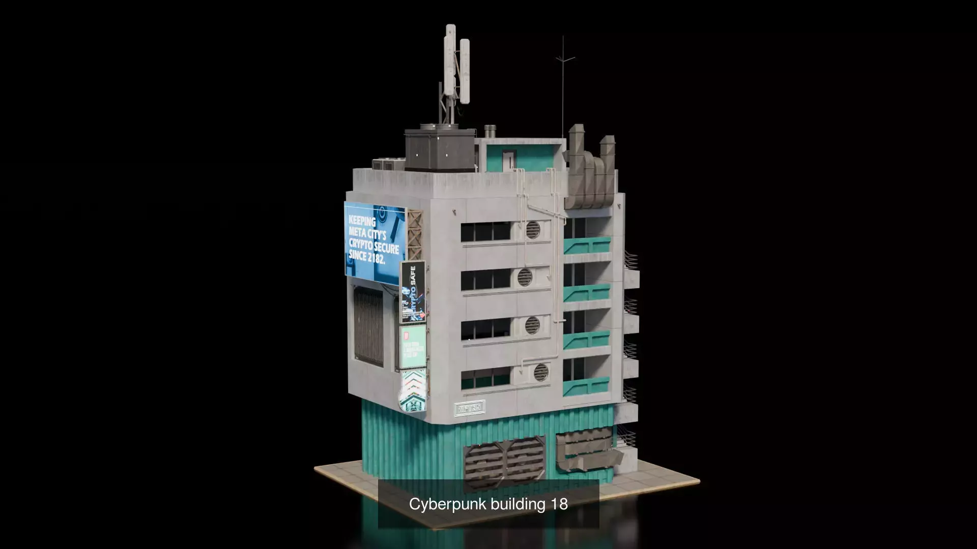 Cyberpunk building  3D Model Collection_20
