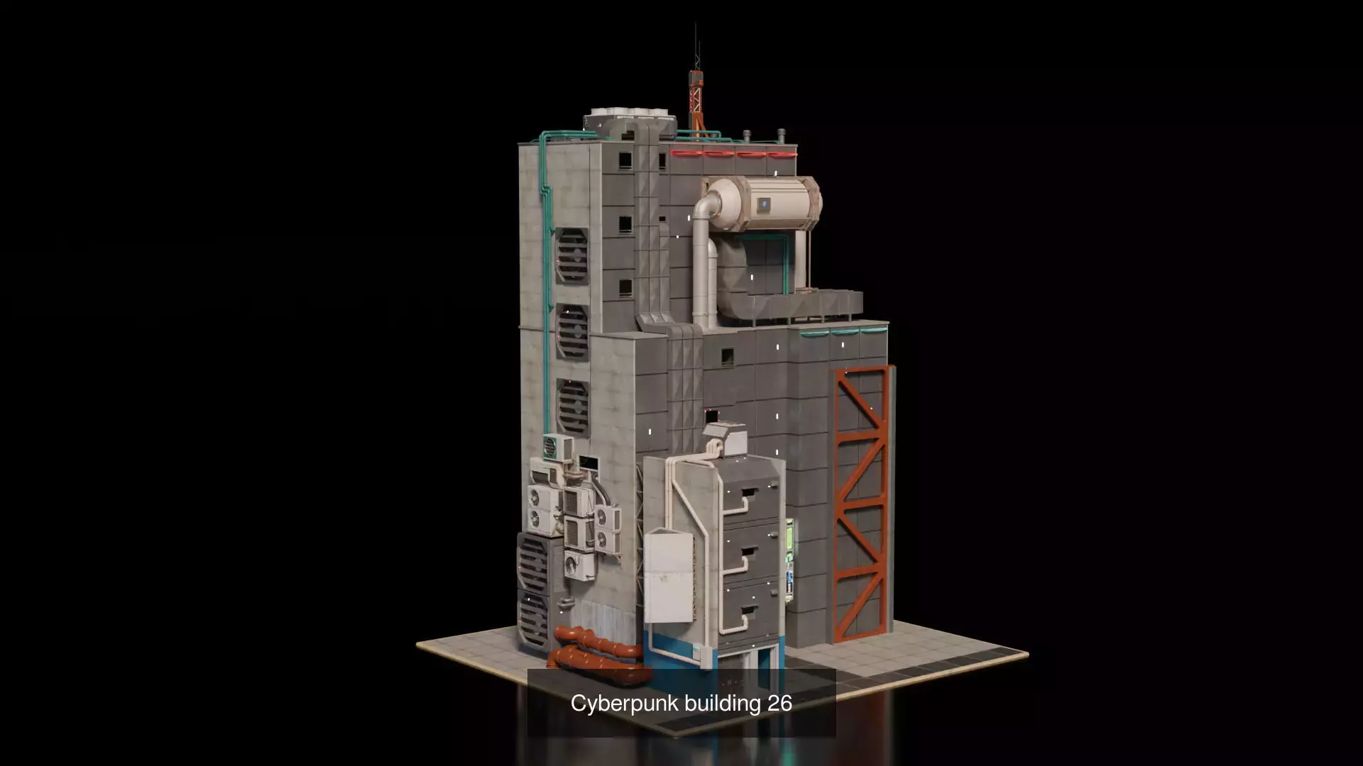 Cyberpunk building  3D Model Collection_28