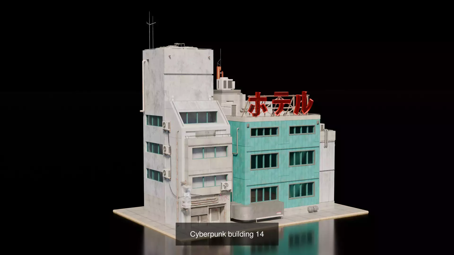 Cyberpunk building  3D Model Collection_16