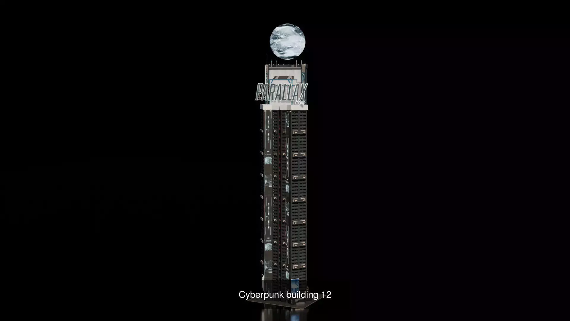 Cyberpunk building  3D Model Collection_14