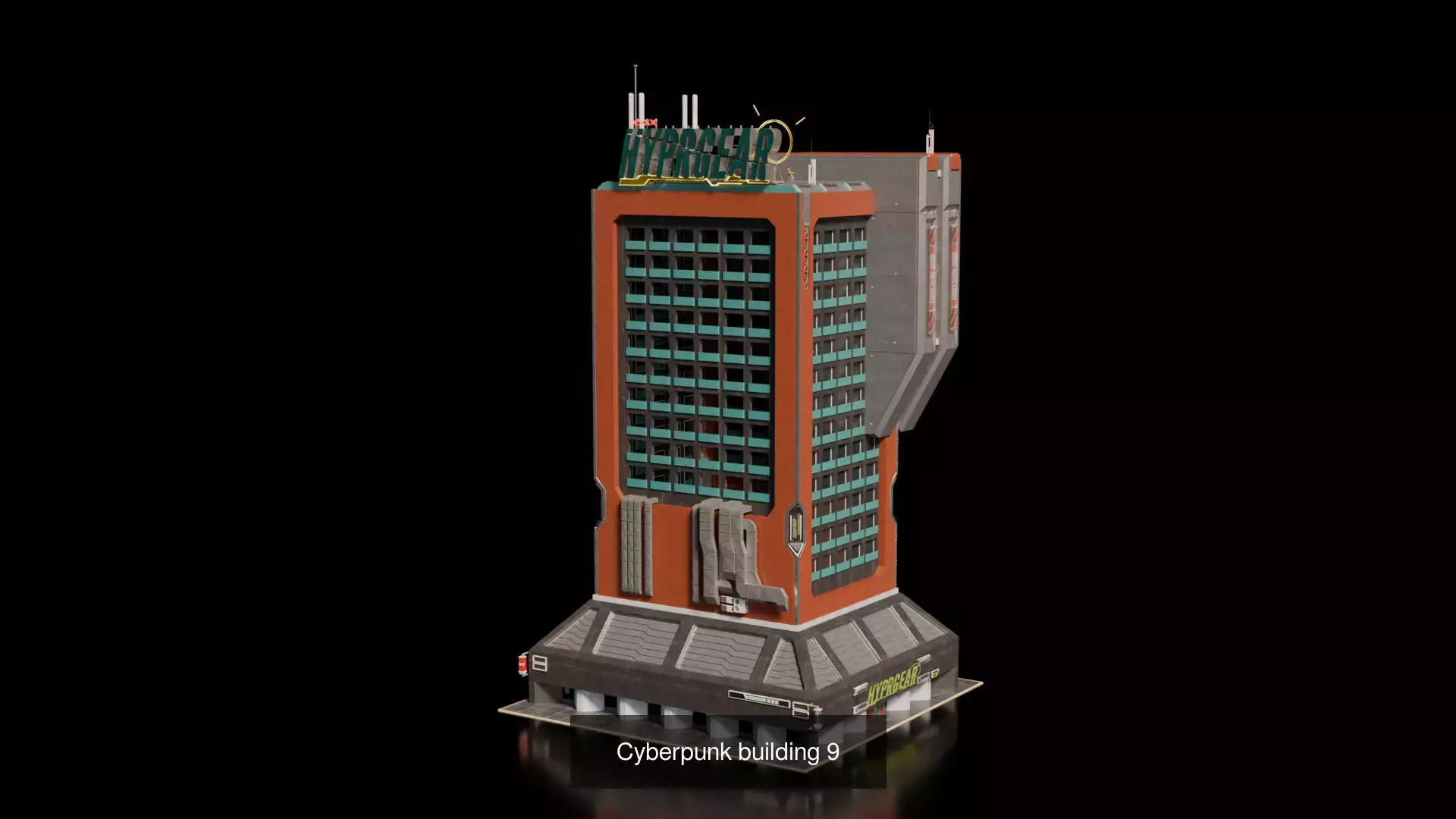 Cyberpunk building  3D Model Collection_11