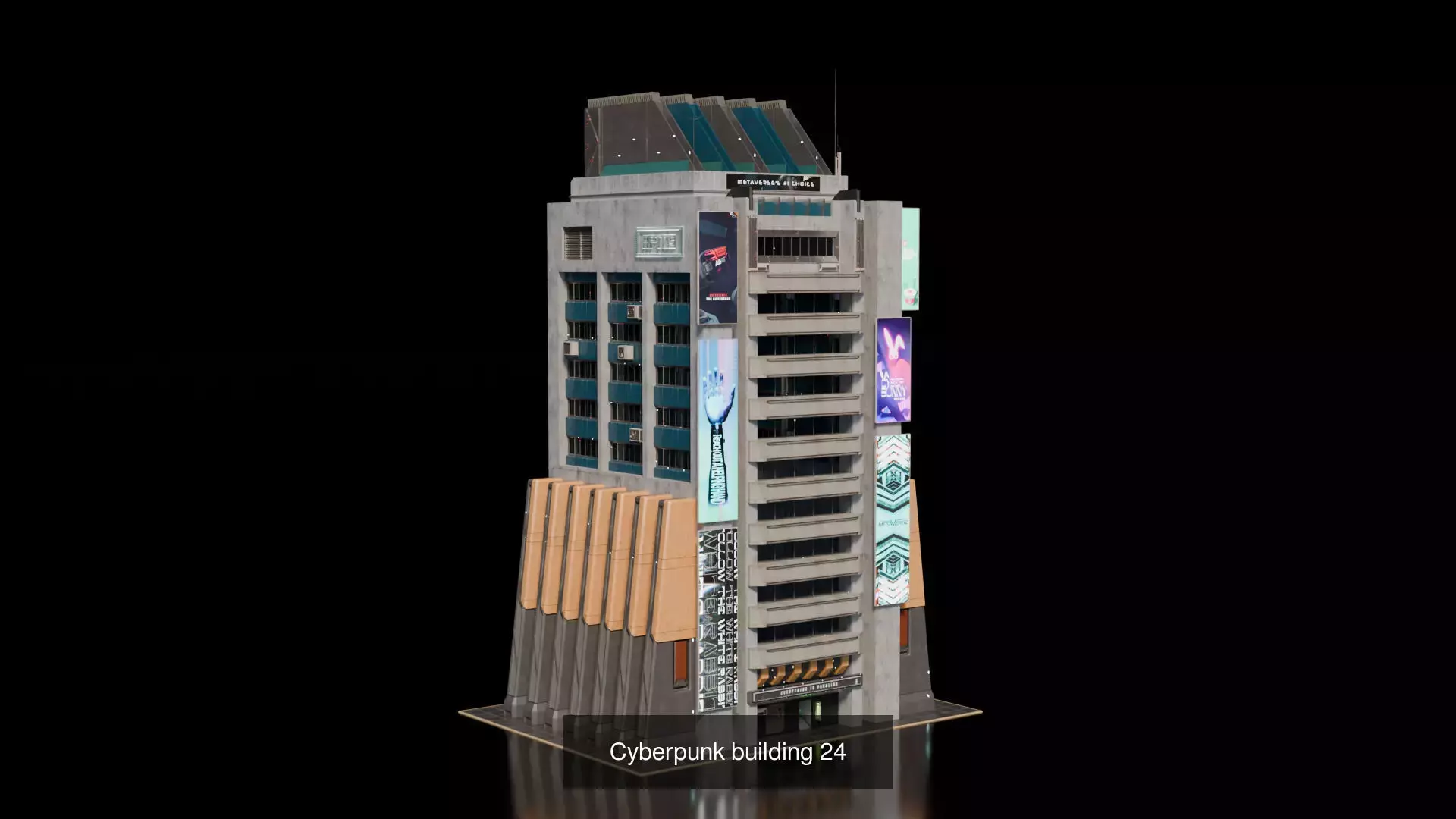 Cyberpunk building  3D Model Collection_26