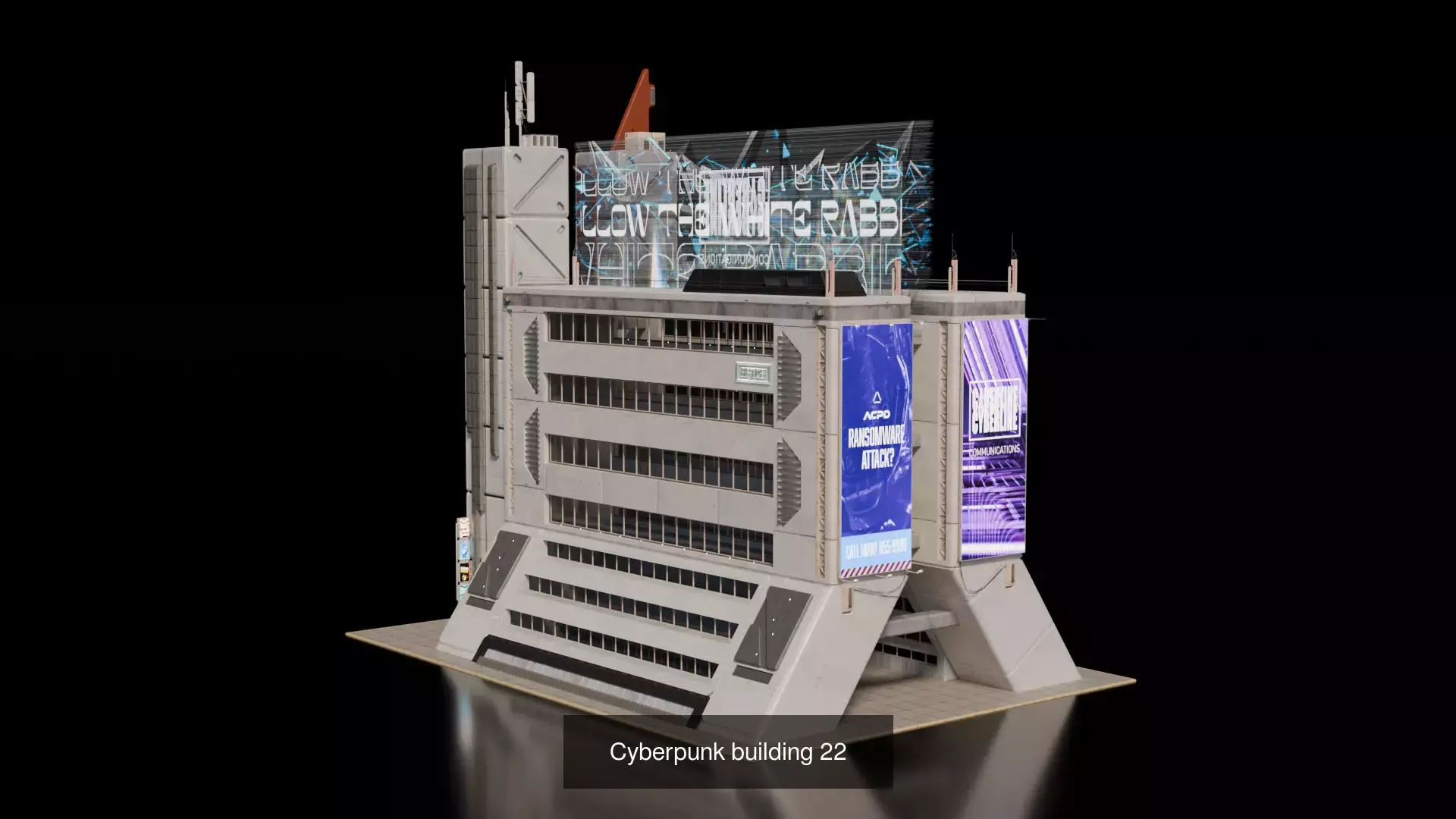 Cyberpunk building  3D Model Collection_24
