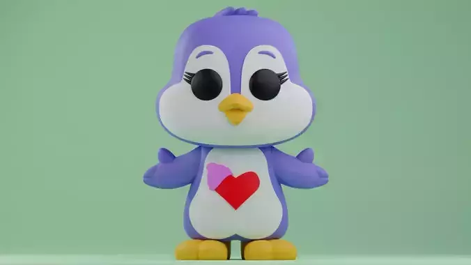 Cozy Heart Penguin Funko Pop from Care Bears Franchise