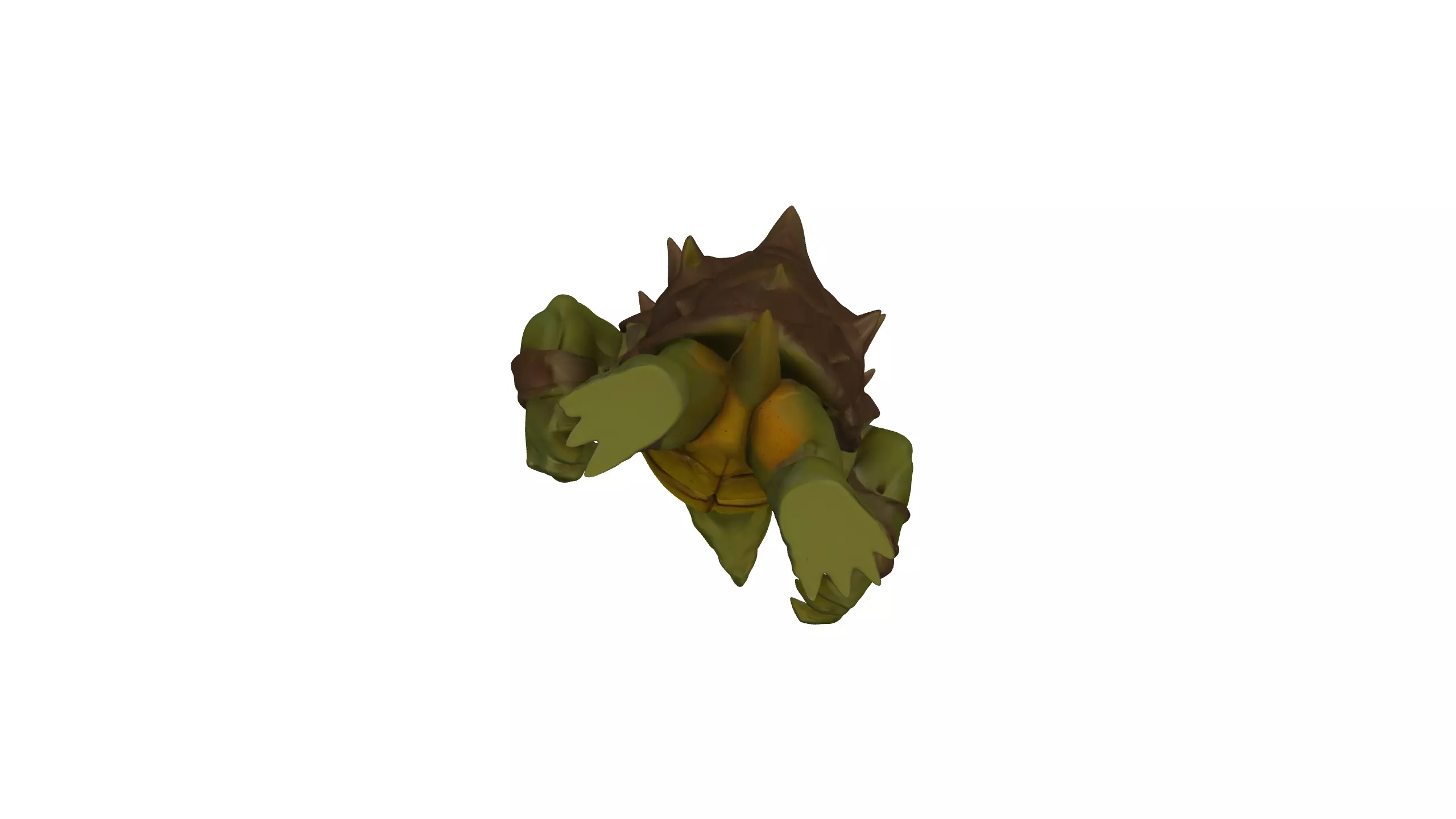 Turtle Warrior 3D Model Armored Reptile Fighter 3D model_7