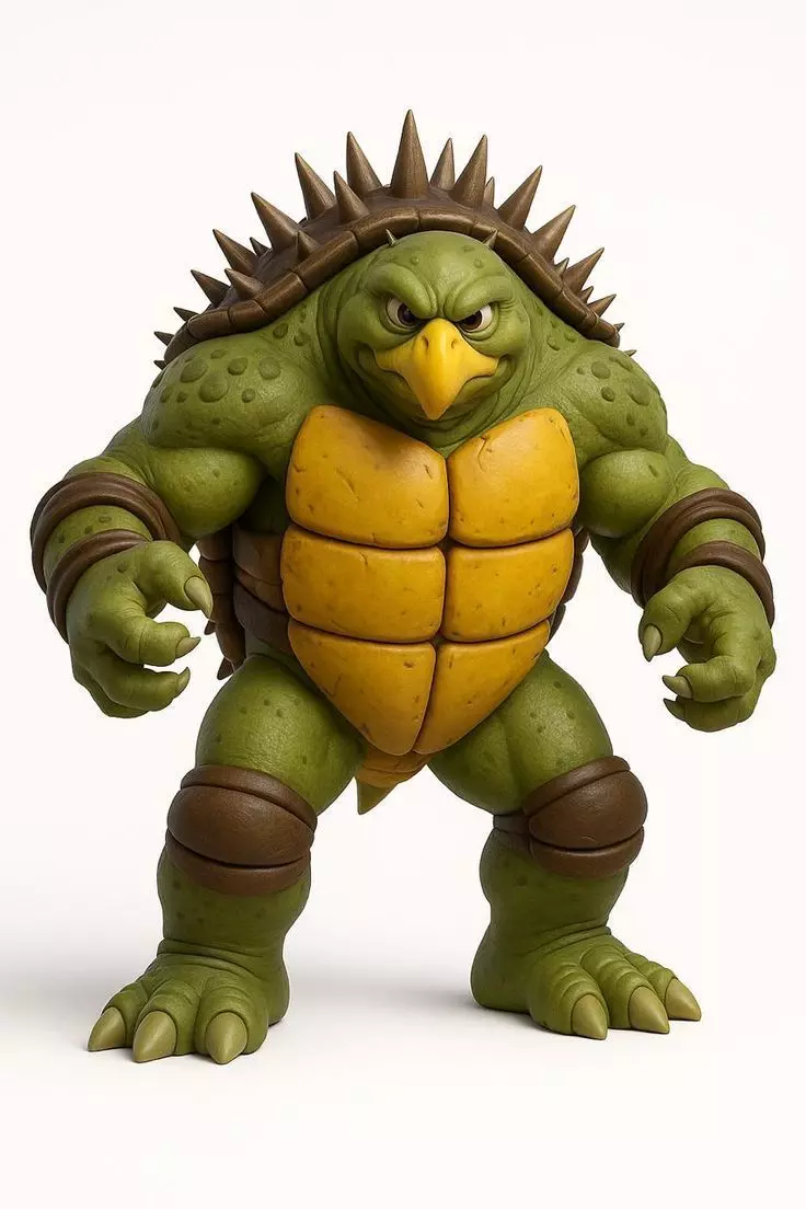 Turtle Warrior 3D Model Armored Reptile Fighter 3D model_0