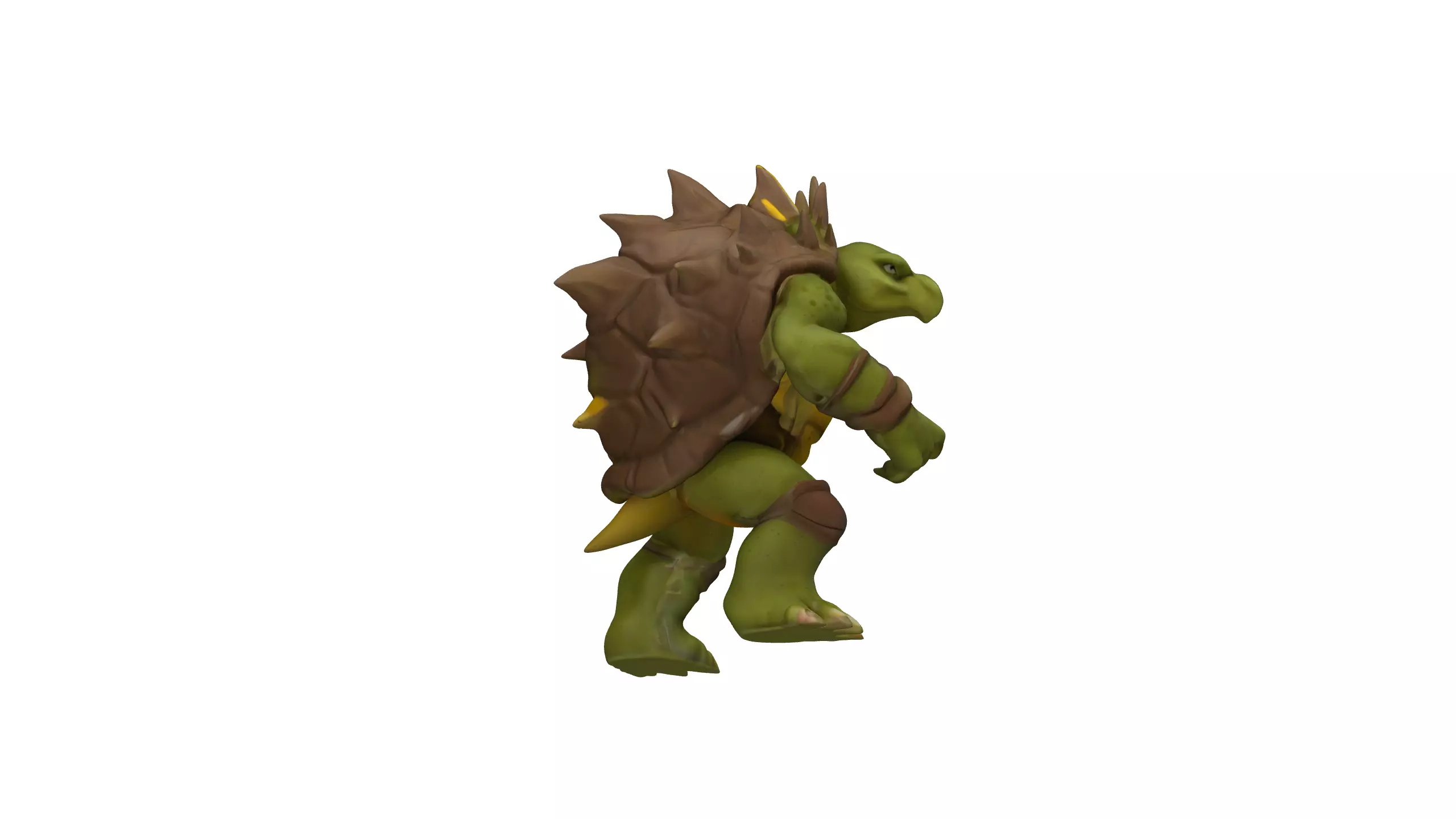 Turtle Warrior 3D Model Armored Reptile Fighter 3D model_4