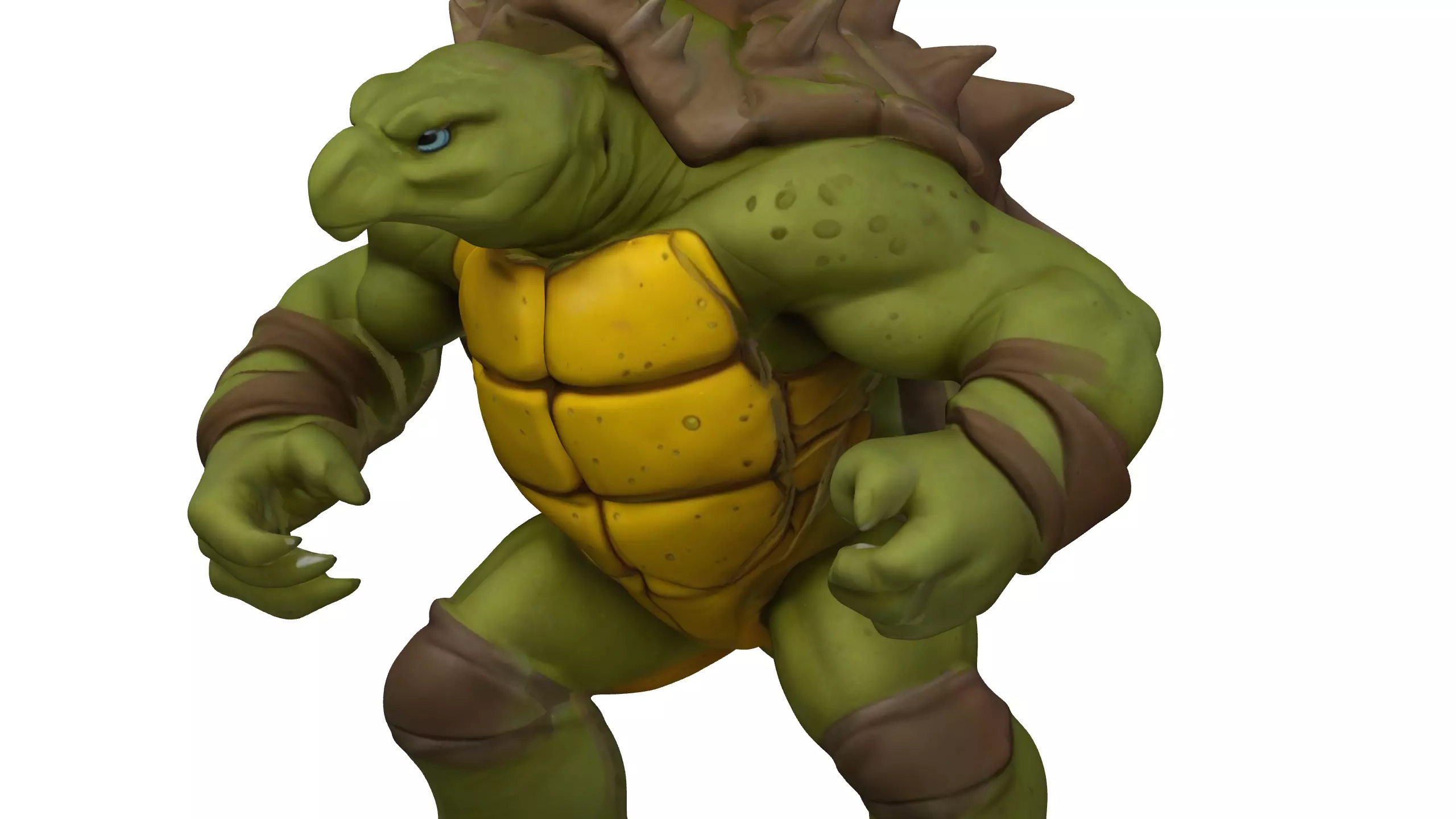 Turtle Warrior 3D Model Armored Reptile Fighter 3D model_1