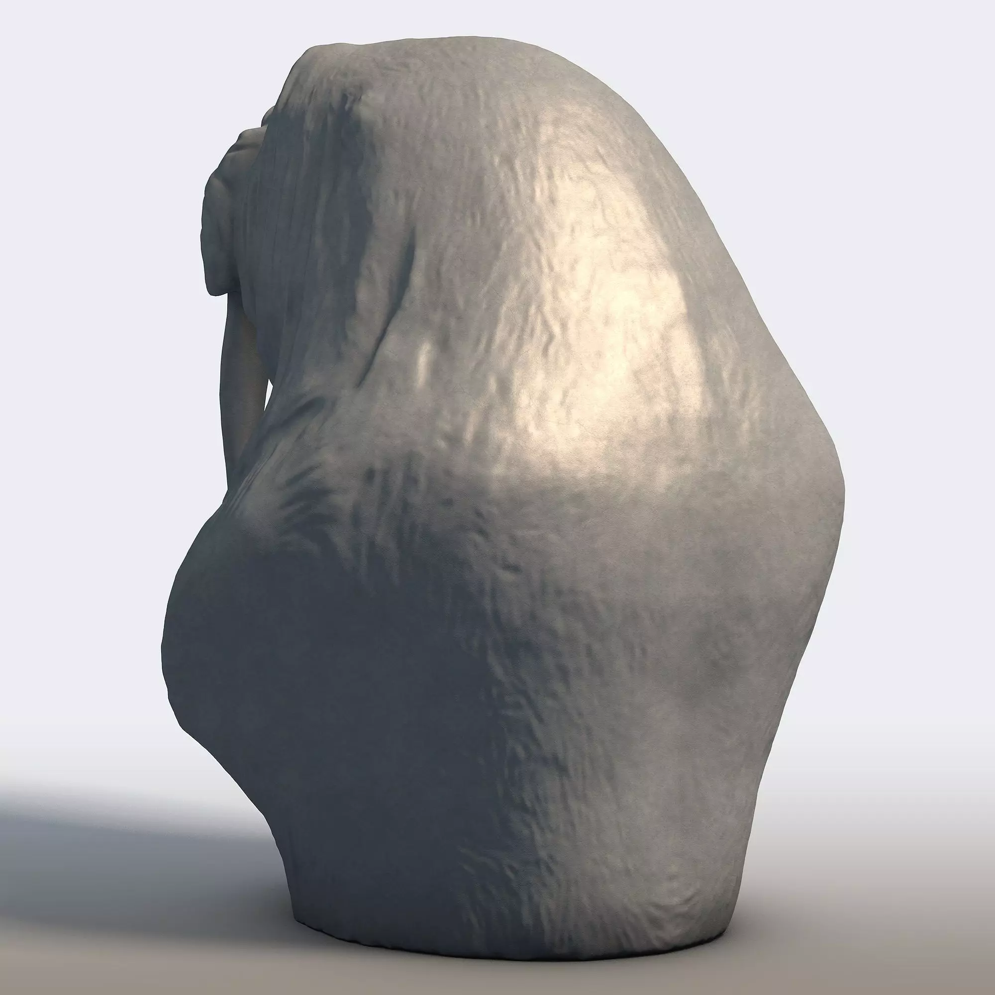 Walrus Sculpture Tusked Marine Mammal Statue 3D print model_3
